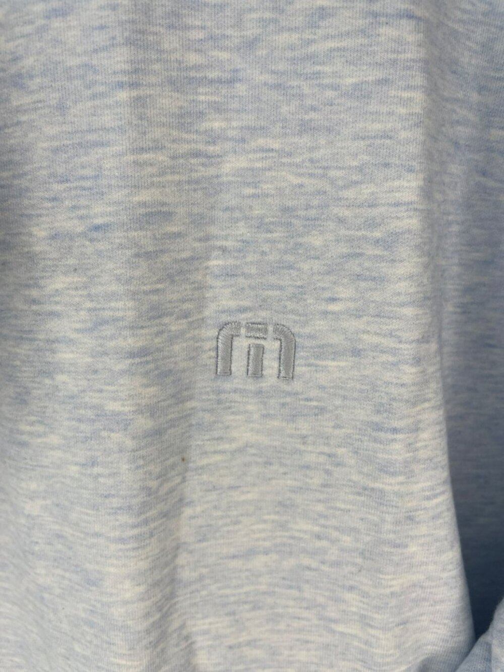 Travis Mathew Cloud Quarter Zip Pullover Heather Blue Golf Shirt Men's Sz XL NWT - Picture 2 of 10